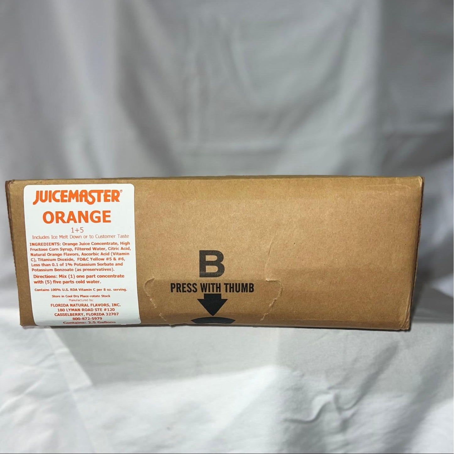Orange Juice 2.5 Gallons Syrup