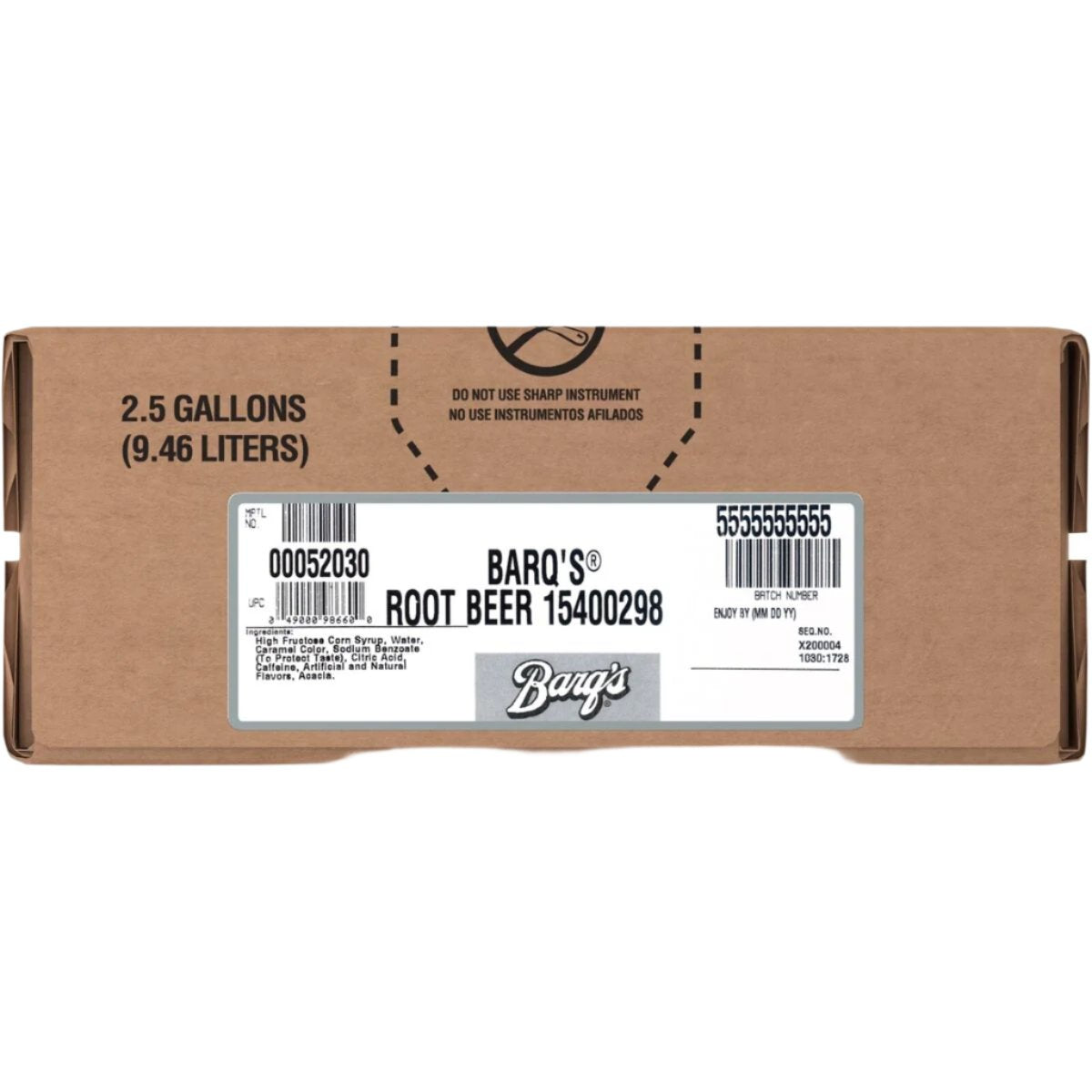 Barq's Root Beer 2.5 Gallons
